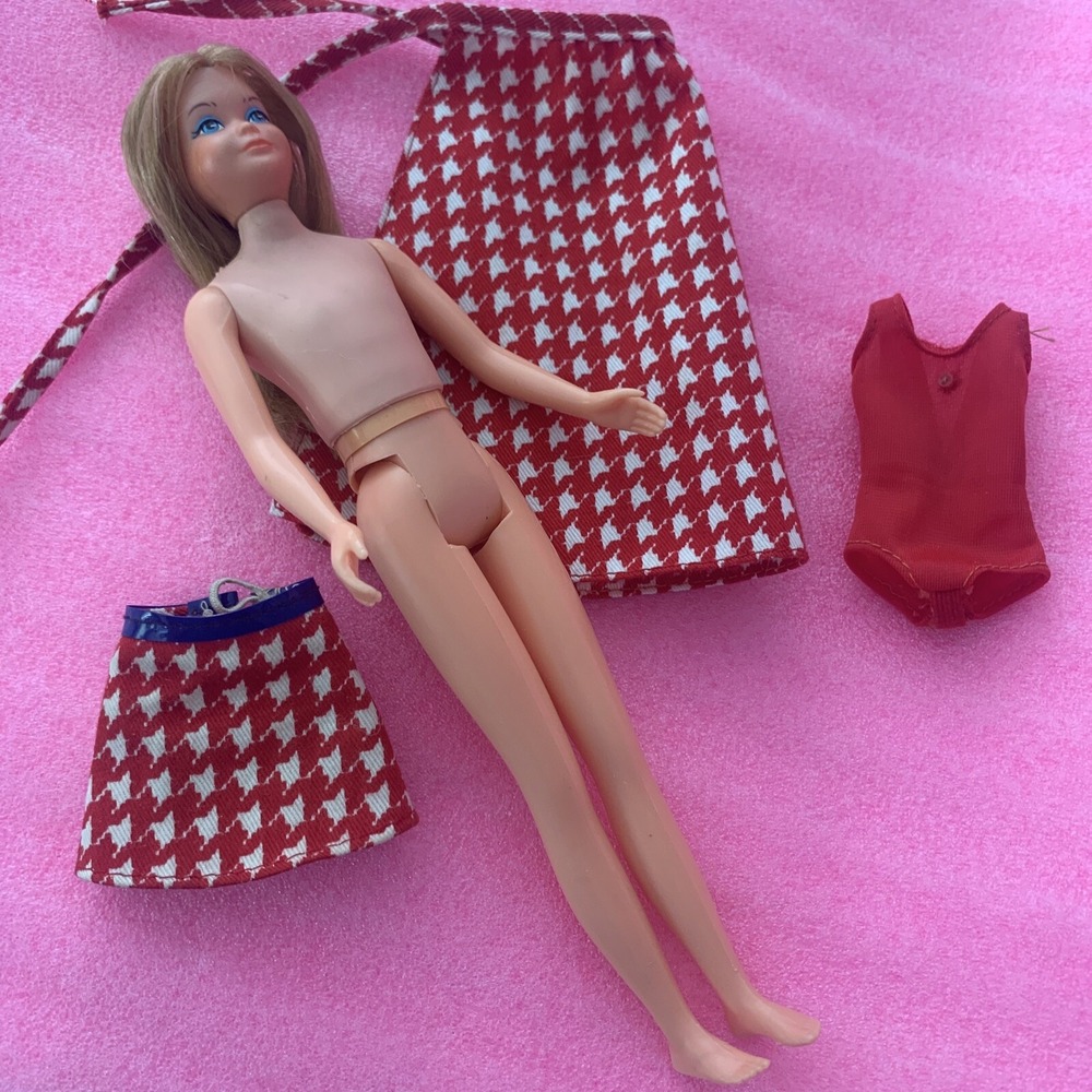 Vintage Barbie / Skipper Doll Black Book Strap Near Mint ~ 1960's